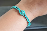 Handmade Adjustable Wrap Stone Blue Turquoise Bracelet , Chocker, Anklet Beaded Bracelet, Wrap Bracelet, Unisex Bracelet, Men Bracelets