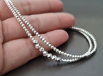 Faceted Brass Silver Color Beaded Chain Hobo Women Jewelry Bracelet Anklet, Women Anklet, Gift for Girls
