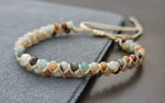 4mm Round Stone Beads Cross Bracelet Anklet, Beaded Anklet, Women Anklet, Stone Beads, Gift Anklet