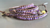 4 mm or 6mm  Amethyst Brown Leather Wrap Bracelet/Anklet,Leather Wrap, Unisex Bracelet, Men Bracelet, Women Bracelet