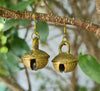 Brass Bells flower Jingle Dangle Earrings, Women Earring, Brass Bells