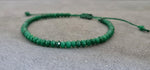 Unisex Adjustable Faceted Green Jade Wrap Chain Bracelet Anklet , Faceted Jade Bracelet, Unisex Bracelet, Chain Bracelet