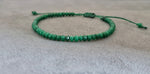 Unisex Adjustable Faceted Green Jade Wrap Chain Bracelet Anklet , Faceted Jade Bracelet, Unisex Bracelet, Chain Bracelet
