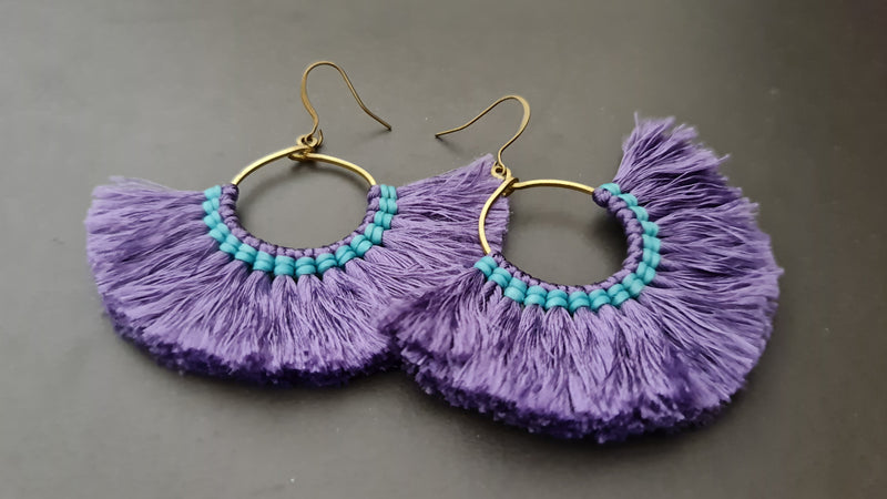 Handmade Silk Tassles  Elegant Earring,Dangle Earring,Women Earrings