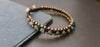 Brass Woven India Agate Bracelet Anklet, Beaded Bracelet, Unisex Bracelet, Women Bracelet,Stone Bracelet
