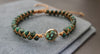 Natural Stone Charm Bracelets Handmade African Turquoise String Braided Strand Bracelets Friendship Wrap Bracelet