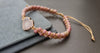 4mm Rhodonite Pink Heart Charm Bracelets Women Bohemia Yoga  Braided Lover Wrap Bracelet  Jewelry