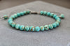 Single Chain 6mm Adjustable Turquoise Unisex Jewelry Bracelet, Beads Bracelet,Women Bracelets