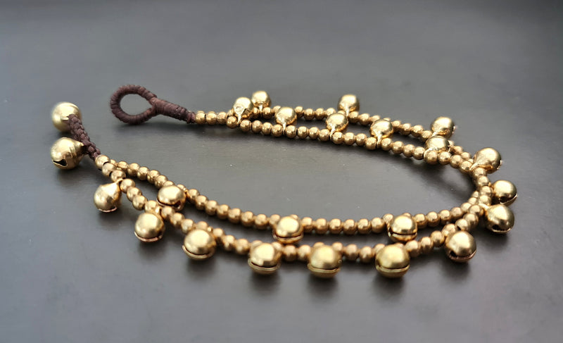 Jingling Gold Bell Chain Women Jewelry Bracelet Anklet, Women Bracelets, Brass Bracelet, Chain Bracelets