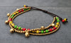 Jingling Bell Bracelet Brass Bead Reggae Chain Bracelet Anklet Womem Jewelry, Women Anklet, Brass Beaded, Chain Bracelet,