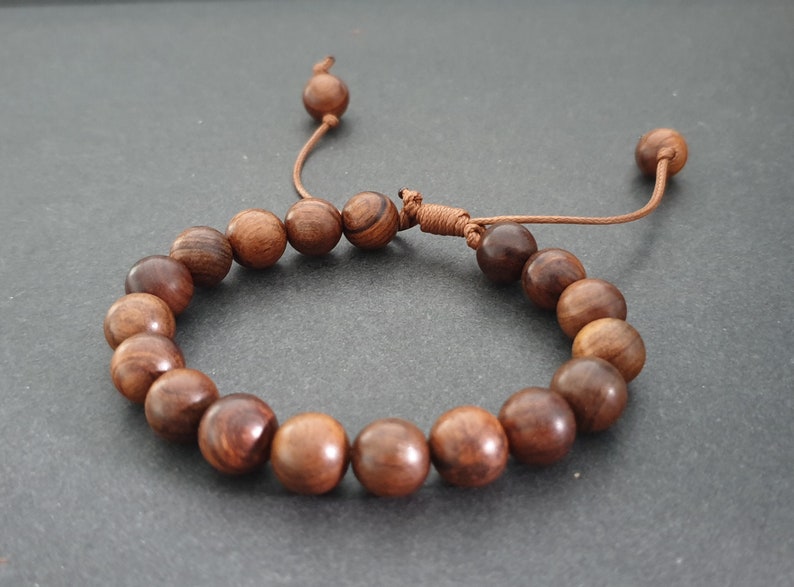 10mm Unisex Wooden Beads Adjustable Bracelet