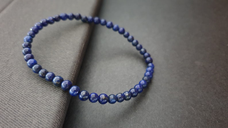 Lapis Lazuli Round Elastic Bracelet Anklet, Beads Bracelet, Unisex Bracelet,Women Anklet