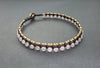 Round Stone Brass/ Silver  Beads Rose Quartz  Anklet Bracelet, Beaded Bracelets,Women Anklet, Metal Beads