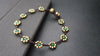 Daisy Stone Beads Brass Flower Anklet Bracelet, Beaded Bracelets, Flower Anklet, Women Anklet, Jade Bracelet, Metal Beads