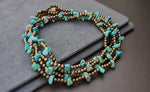 Women Jewelry Turquoise Single Chain Necklace , Long Necklace, chain Necklace