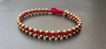 Colorful Cord Basic Brass Bead Women Jewelry Bracelet Anklet,Unisex bracelet, Wrap bracelet