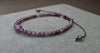 Round Stone Adjustable Chain Amethyst Bracelet Anklet Choker Necklace , Stone Bracelet, Unisex Bracelet, Chain Anklet