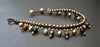 6mm Round Stone Moonstone Rose Quartz Amethyst Brass Bell Anklet,Beaded Anklet, Beads Bracelet, Metal Beads,Women Anklet