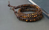 4 mm Tiger Eye Brown Leather Wrap Bracelet/Anklet,Leather Wrap, Unisex Bracelet, Men Bracelet, Women Bracelet